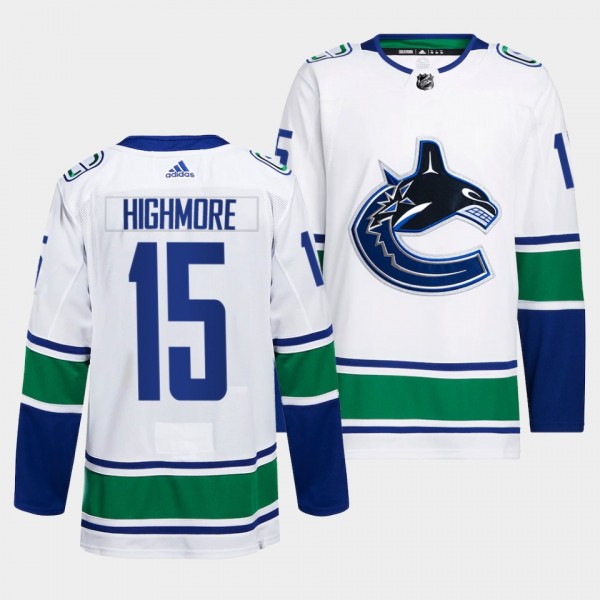 Vancouver Canucks Away Matthew Highmore #15 White ...