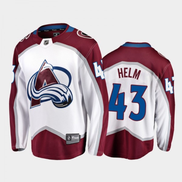 Darren Helm Colorado Avalanche Road Jersey Away Wh...