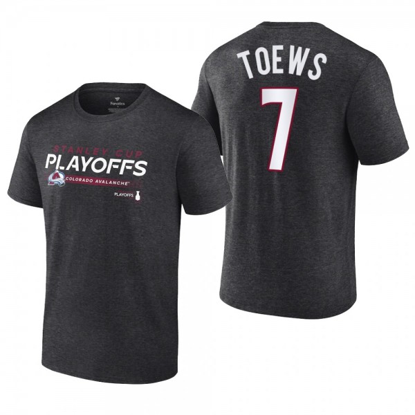Devon Toews 2022 Stanley Cup Playoffs Colorado Avalanche Charcoal T-Shirt