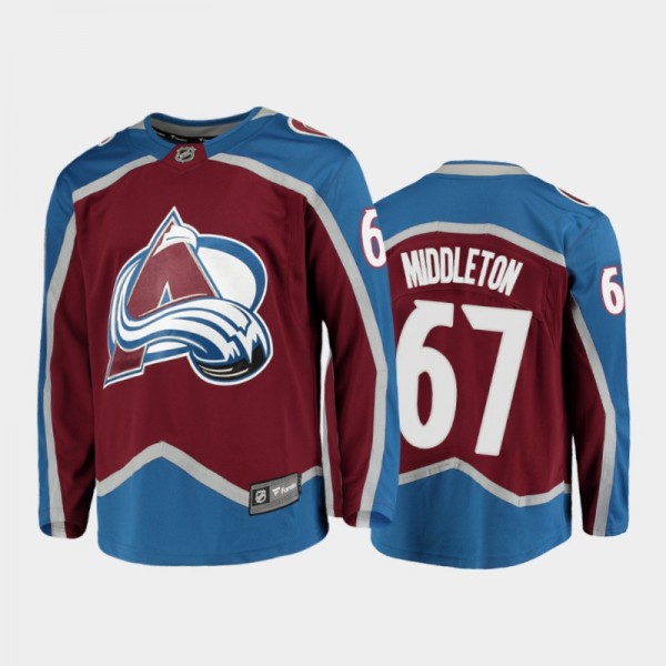 Keaton Middleton Home Colorado Avalanche Jersey 20...