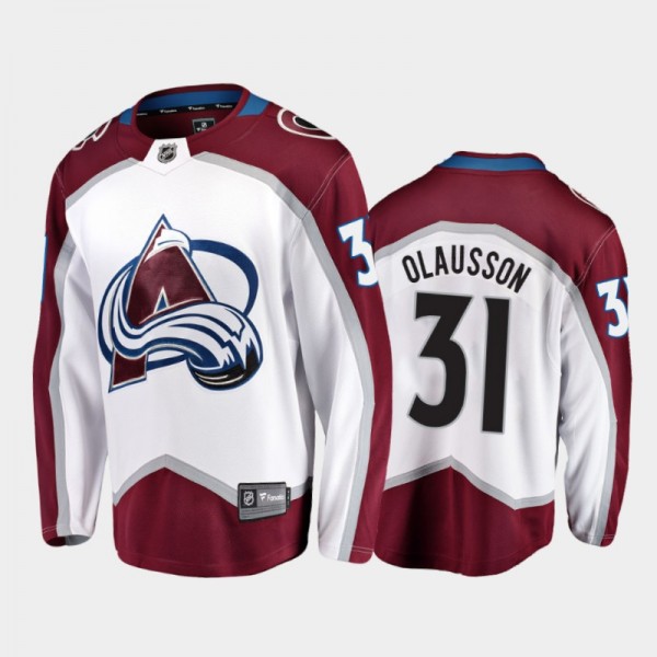 Oskar Olausson Away Avalanche Jersey 2021 NHL Draf...