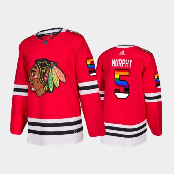 Connor Murphy 2021 Pride Night Blackhawks Jersey L...