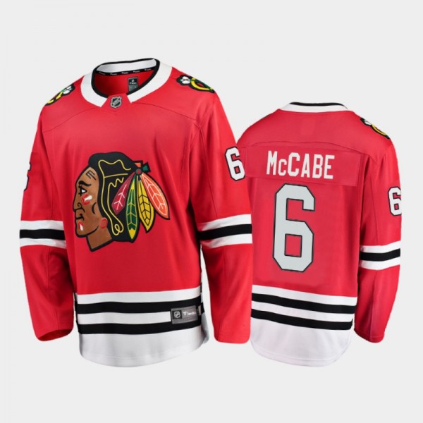 Jake McCabe 2021 Chicago Blackhawks Jersey Player Red