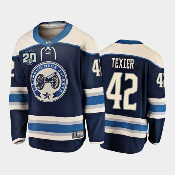 Alexandre Texier 20th Anniversary Blue Jackets Jer...