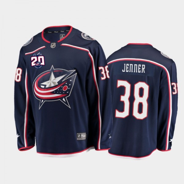 Boone Jenner 20th Anniversary Blue Jackets Jersey Home Navy