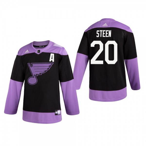 Alexander Steen Hockey Fights Cancer Jersey St. Lo...