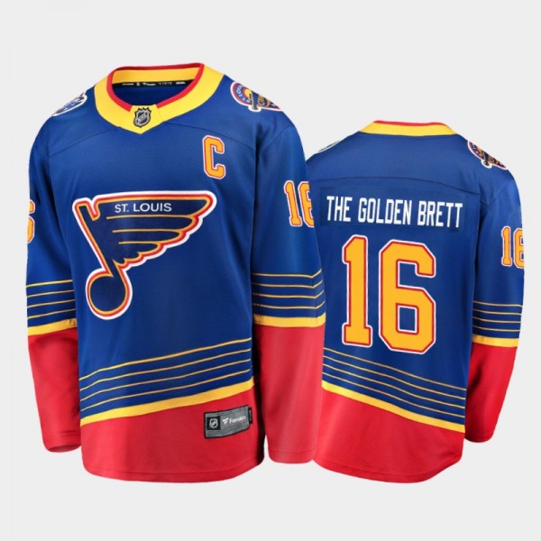 Brett Hull Retired Player Nikename Blue Blues Jers...