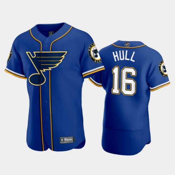 2020 NHL X MLB Crossover Brett Hull Blues Jersey -...