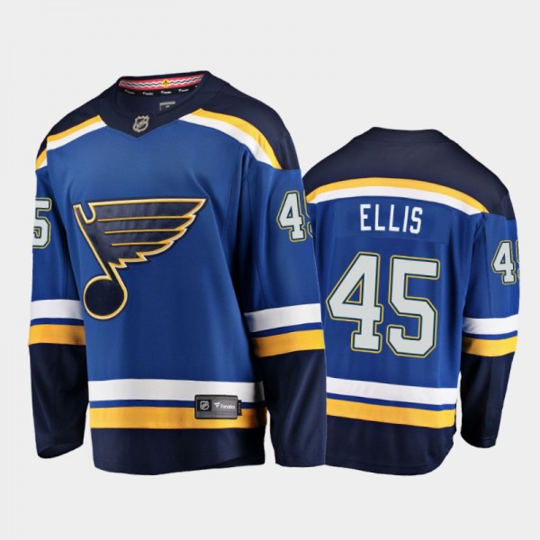 Colten Ellis Home St. Louis Blues Jersey 2021 Season Breakaway Player Royal