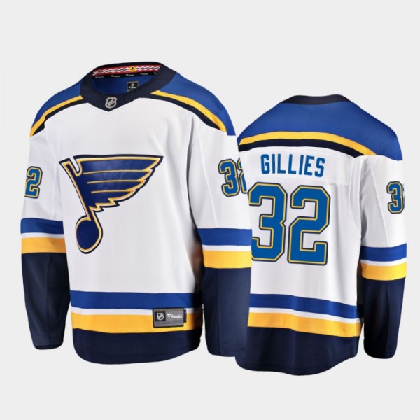 St. Louis Blues Jon Gillies Away Jersey White