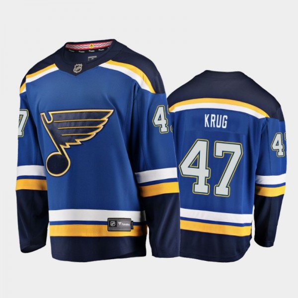 Torey Krug Home St. Louis Blues Jersey 2021 Season...