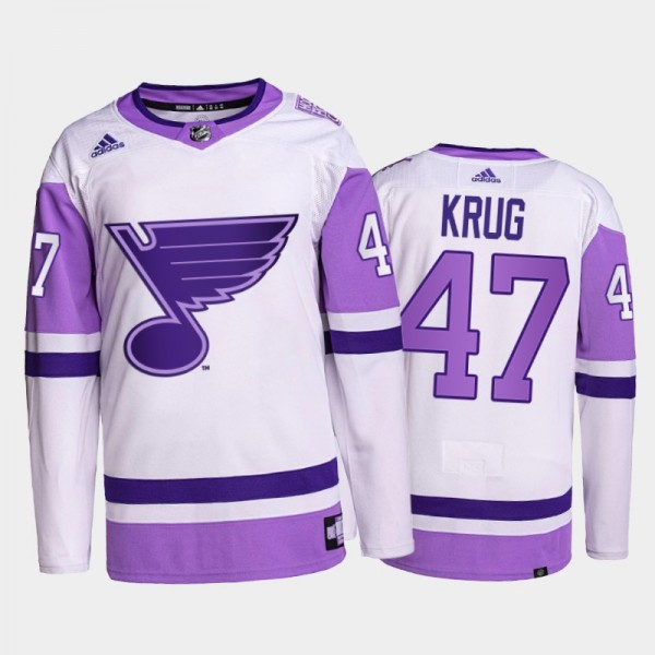 Torey Krug HockeyFightsCancer Jersey St. Louis Blu...