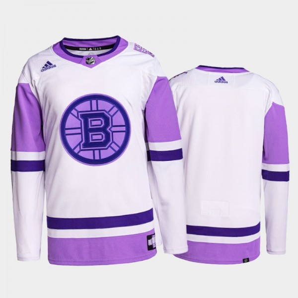 Boston Bruins Jersey Hockey Fights Cancer White Pu...