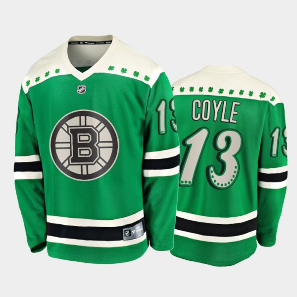 Charlie Coyle 2021 St. Patrick's Day Bruins Jersey...