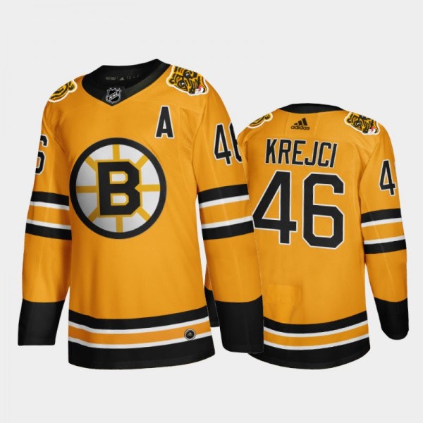 David Krejci 2021 Reverse Retro Boston Bruins Jers...