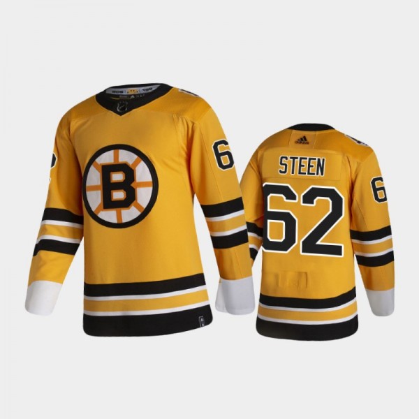 Oskar Steen Reverse Retro Boston Bruins 2021 Jerse...