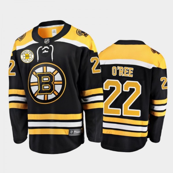 Willie O'Ree Retirement Black Bruins Jersey Home