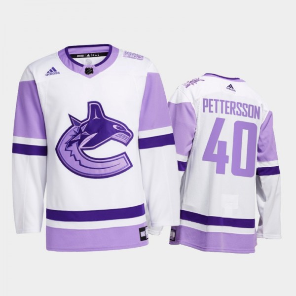 Elias Pettersson 2021 HockeyFightsCancer Jersey Va...