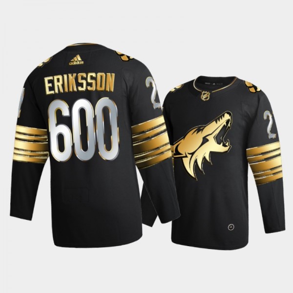 Loui Eriksson Arizona Coyotes Black Jersey 600 Career Points