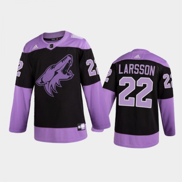 Johan Larsson 2021 Hockey Fights Cancer Night Coyo...