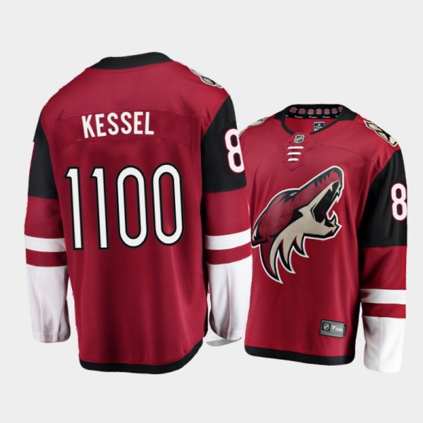 Phil Kessel 1100th Games Red Coyotes Jersey Specia...