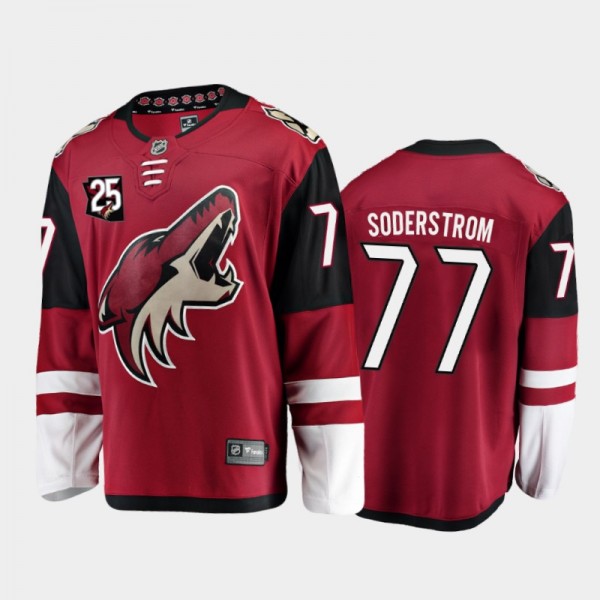 Victor Soderstrom 25th Anniversary Arizona Coyotes Jersey 2021 Season Home Red