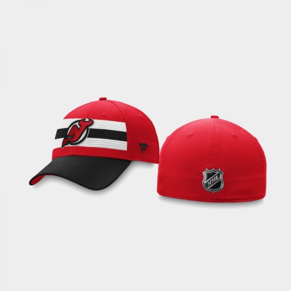 Devils 2020 NHL Draft Red Black Hat Flex Authentic...