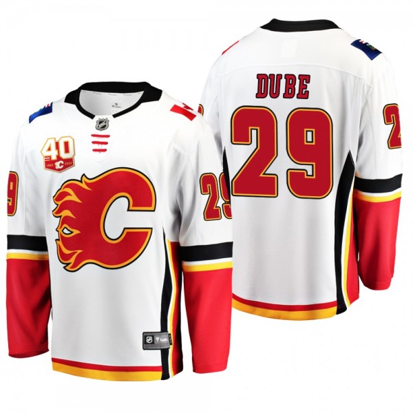 Calgary Flames Dillon Dube 40th Anniversary White ...