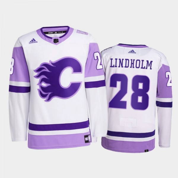 Elias Lindholm 2021 HockeyFightsCancer Jersey Calg...