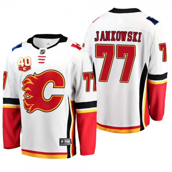 Calgary Flames Mark Jankowski 40th Anniversary Whi...