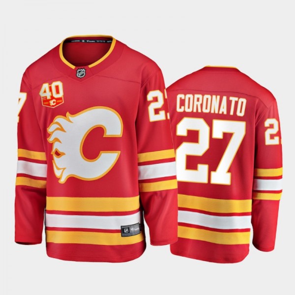 Matthew Coronato Away Flames Jersey 2021 NHL Draft...