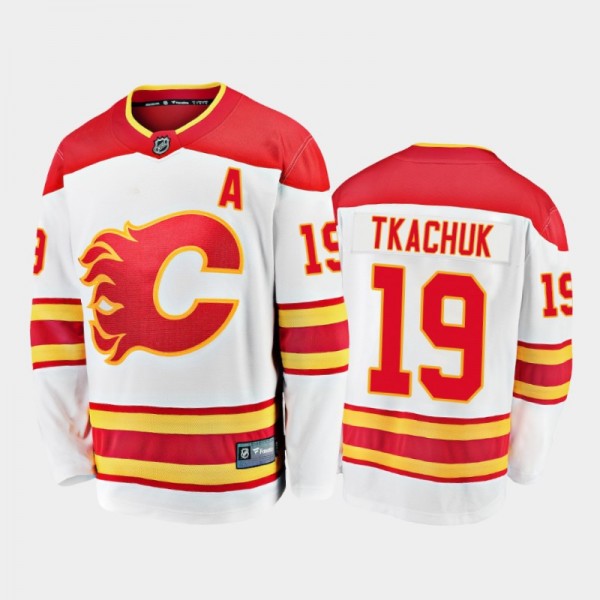 Matthew Tkachuk Away Calgary Flames Jersey 2021 Se...