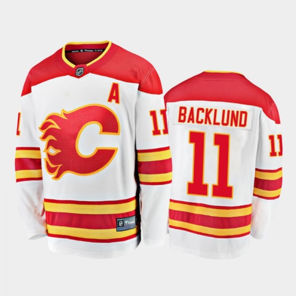 Mikael Backlund Away Calgary Flames Jersey 2021 Se...