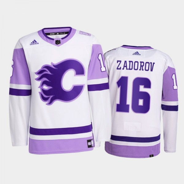 Nikita Zadorov 2021 HockeyFightsCancer Jersey Calg...