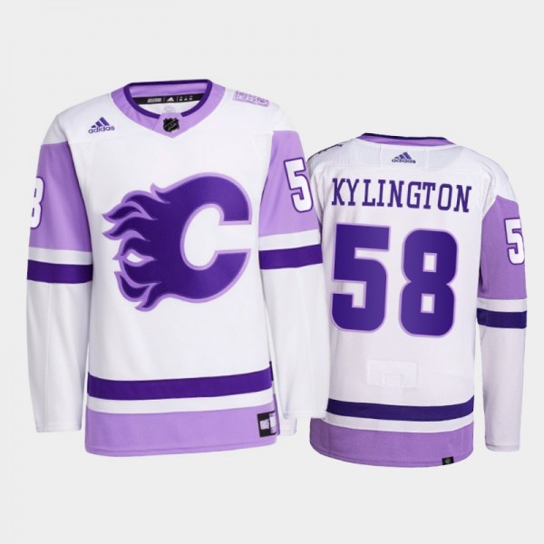 Oliver Kylington 2021 HockeyFightsCancer Jersey Ca...