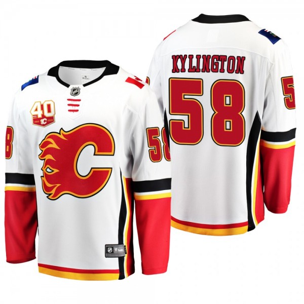 Calgary Flames Oliver Kylington 40th Anniversary W...