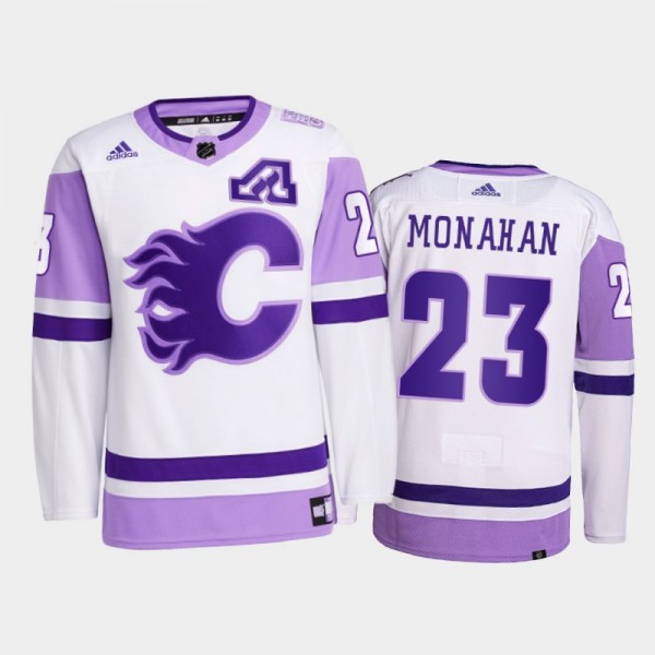 Sean Monahan 2021 HockeyFightsCancer Jersey Calgar...