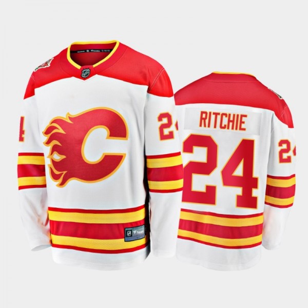 Brett Ritchie 2021 Calgary Flames Jersey Player Wh...