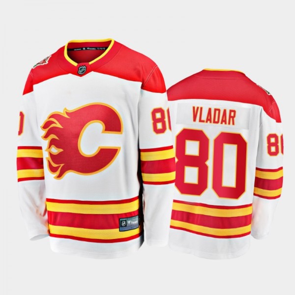 Dan Vladar 2021 Calgary Flames Jersey Player White