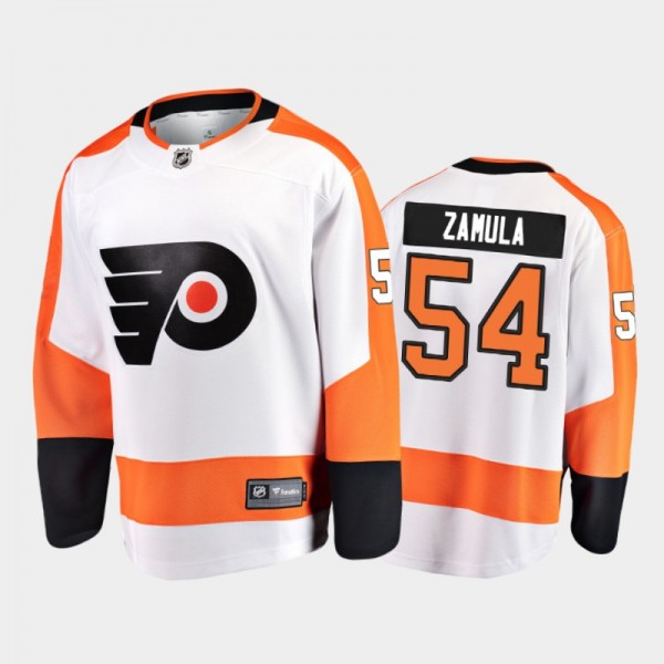 Egor Zamula Away Philadelphia Flyers Jersey 2021 Season White