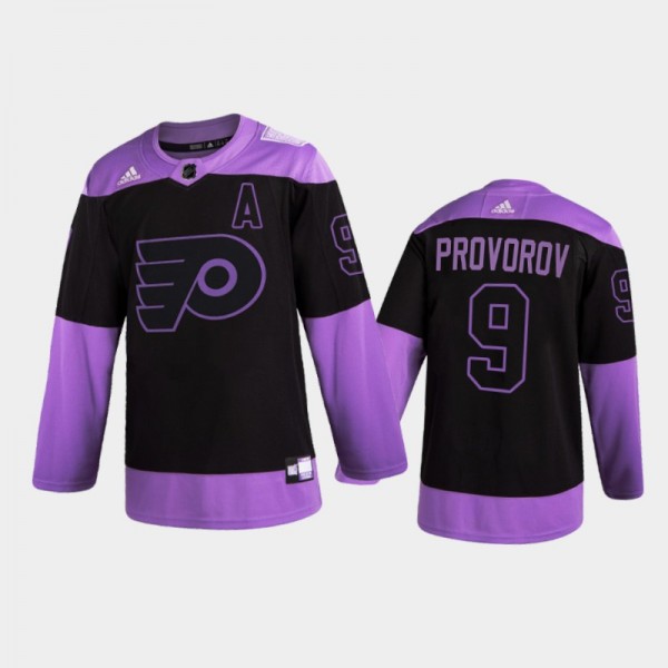 Ivan Provorov 2021 Hockey Fights Cancer Night Flye...