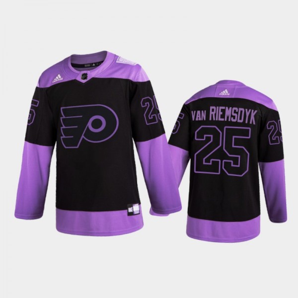 James van Riemsdyk 2021 Hockey Fights Cancer Night...