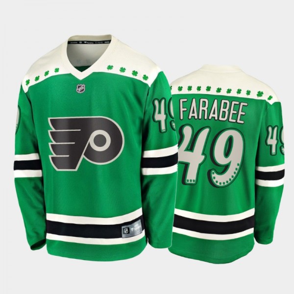 Joel Farabee 2021 St. Patrick's Day Flyers Jersey ...