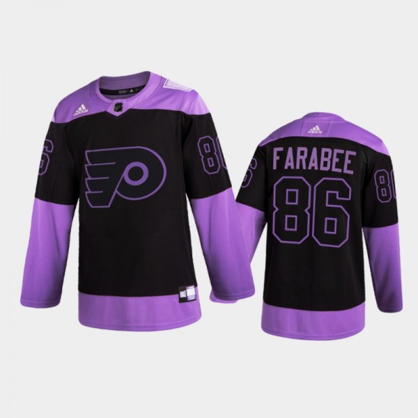 Joel Farabee 2021 Hockey Fights Cancer Night Flyer...