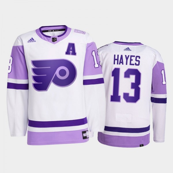 Kevin Hayes 2021 HockeyFightsCancer Jersey Philade...