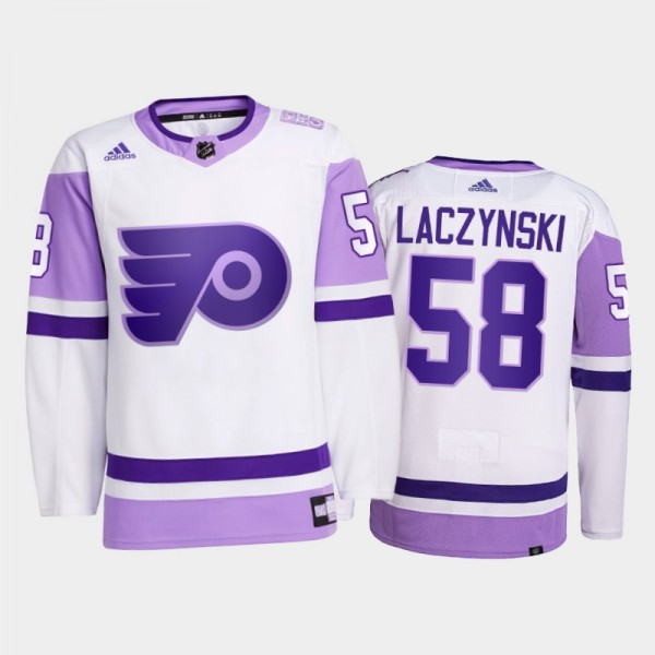 Tanner Laczynski 2021 HockeyFightsCancer Jersey Ph...