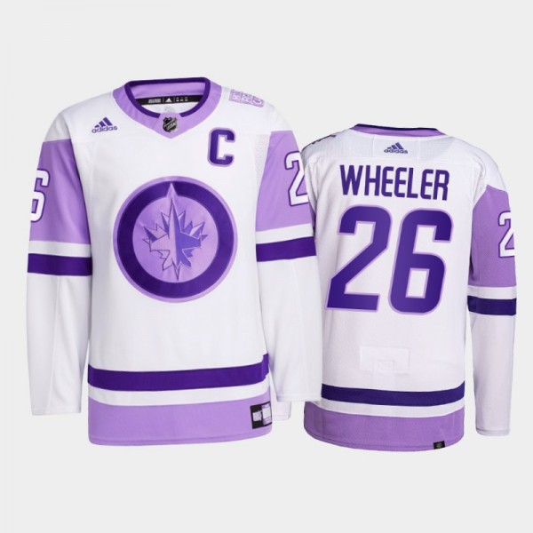 Blake Wheeler 2021 HockeyFightsCancer Jersey Winni...