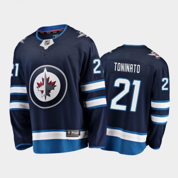 Dominic Toninato Home Winnipeg Jets Jersey 2021 Season Breakaway Player Navy
