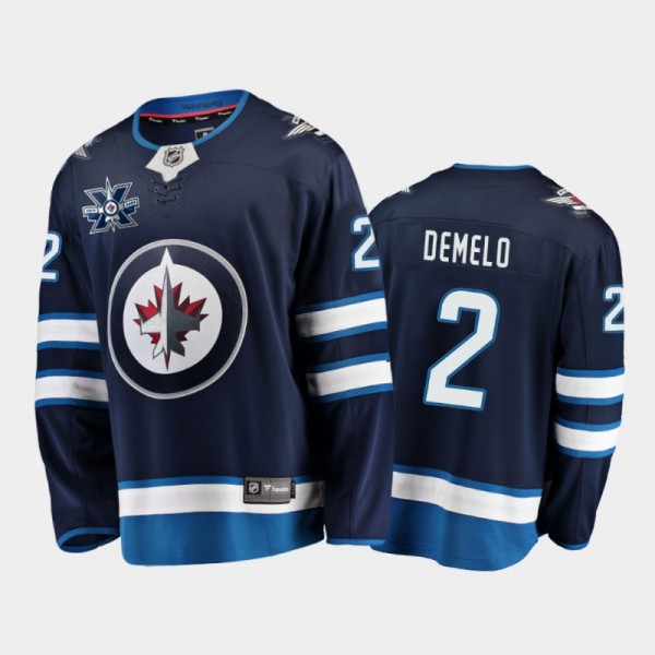 Dylan DeMelo Home Winnipeg Jets Jersey 2021 Season...