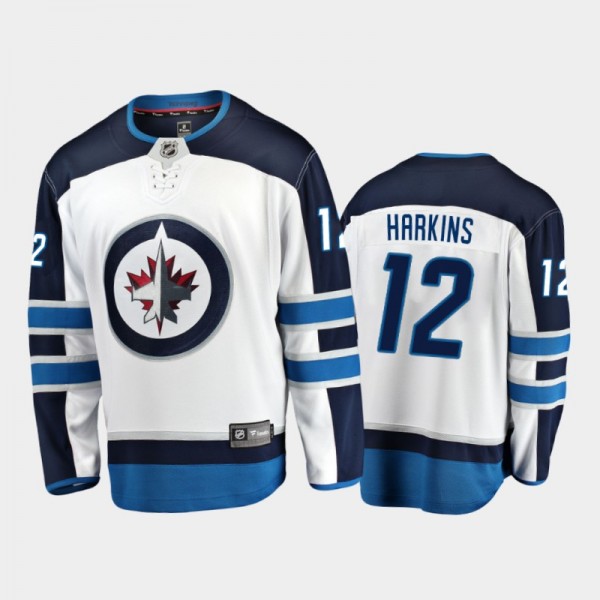 Jansen Harkins Away Winnipeg Jets Jersey 2021 Seas...